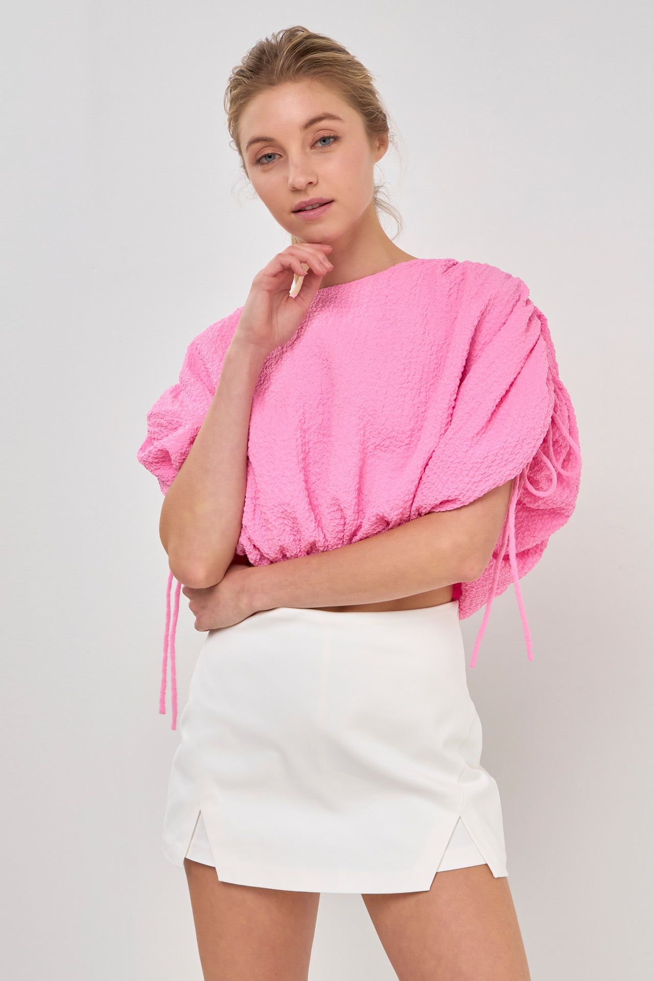 Voluminous Cropped Top with Drawstring detail sold by Endless Rose product image thumbnail 5