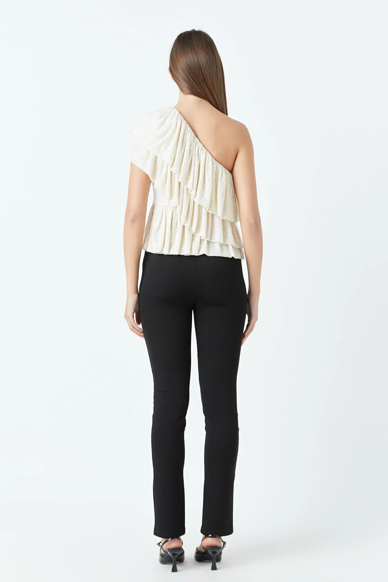 Sequins One Shoulder Ruffle Top sold by Endless Rose product image thumbnail 4
