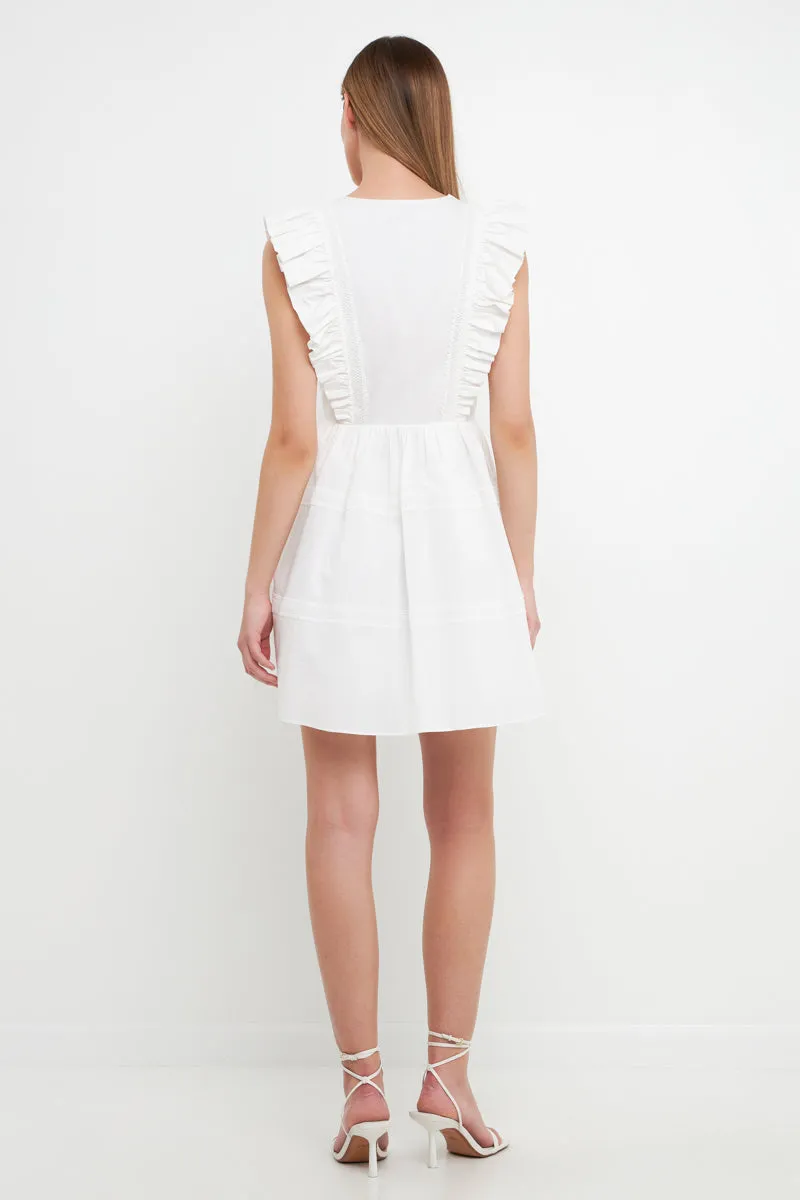 Lace Trimmed V Placketed Ruffled Mini sold by Endless Rose product image thumbnail 4