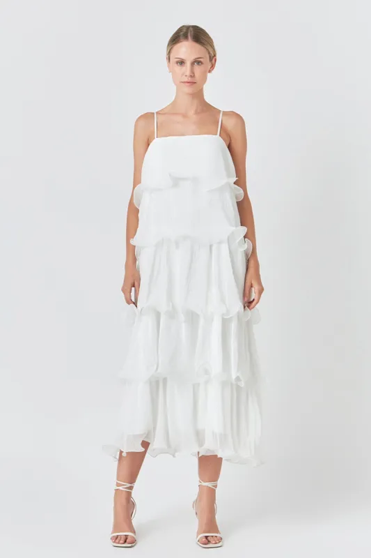 Pleated Tiered Long Dress made by Endless Rose