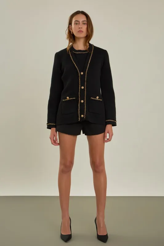 Chain Trim Cardigan sold by Endless Rose