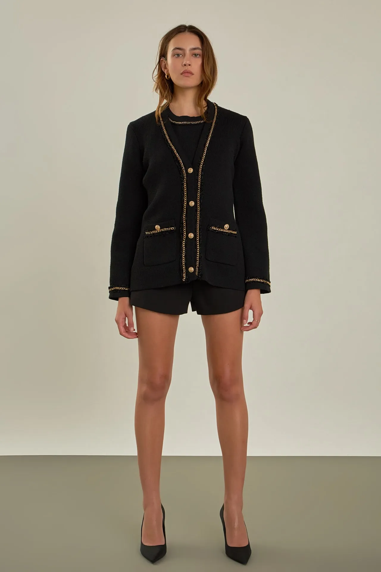 Chain Trim Cardigan sold by Endless Rose