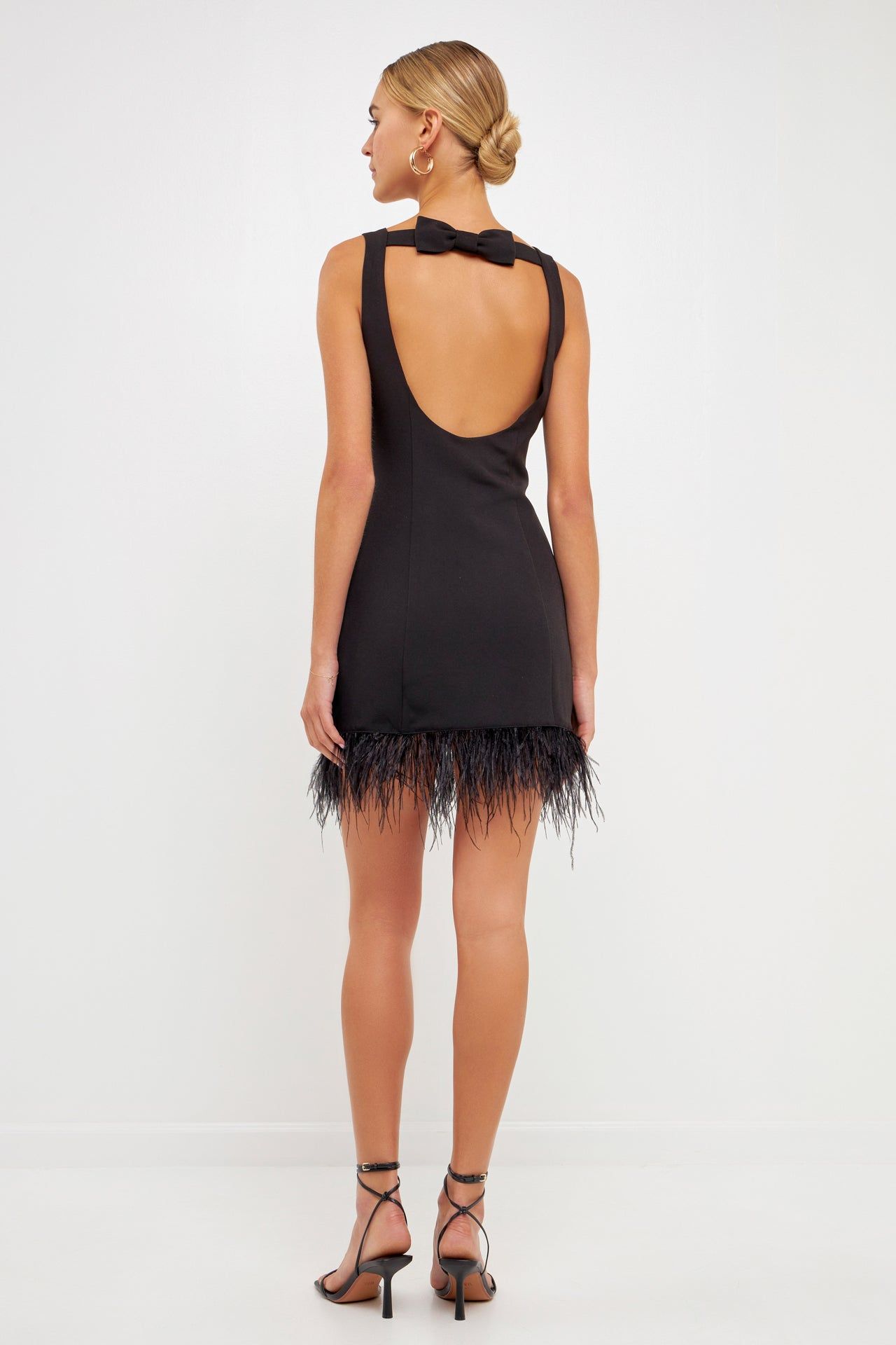 Feather Trim Mini Dress sold by Endless Rose product image thumbnail 4