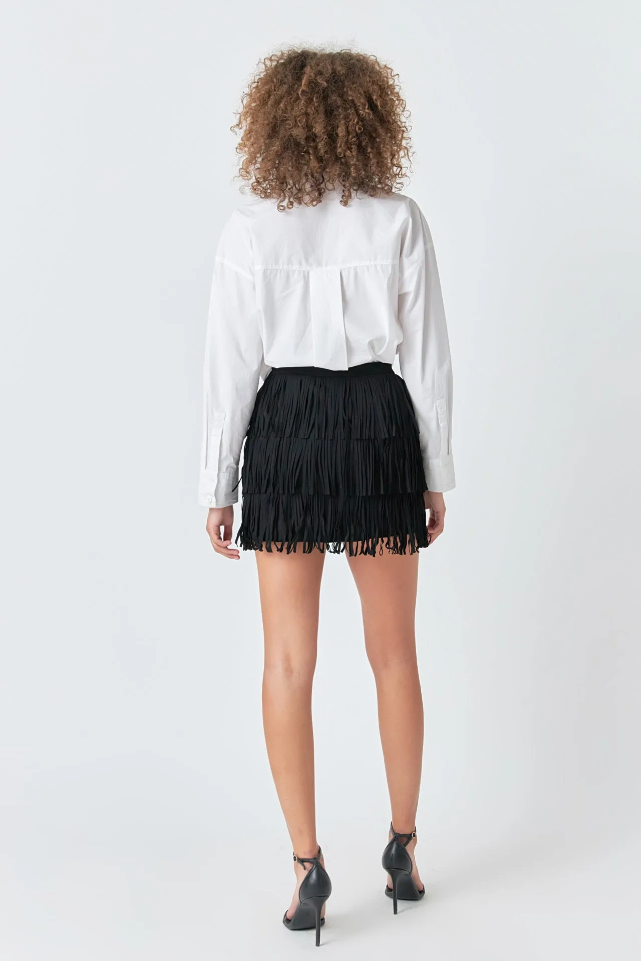 Faux Suede Fringe Mini Skirt - Final Sale sold by Endless Rose product image thumbnail 4