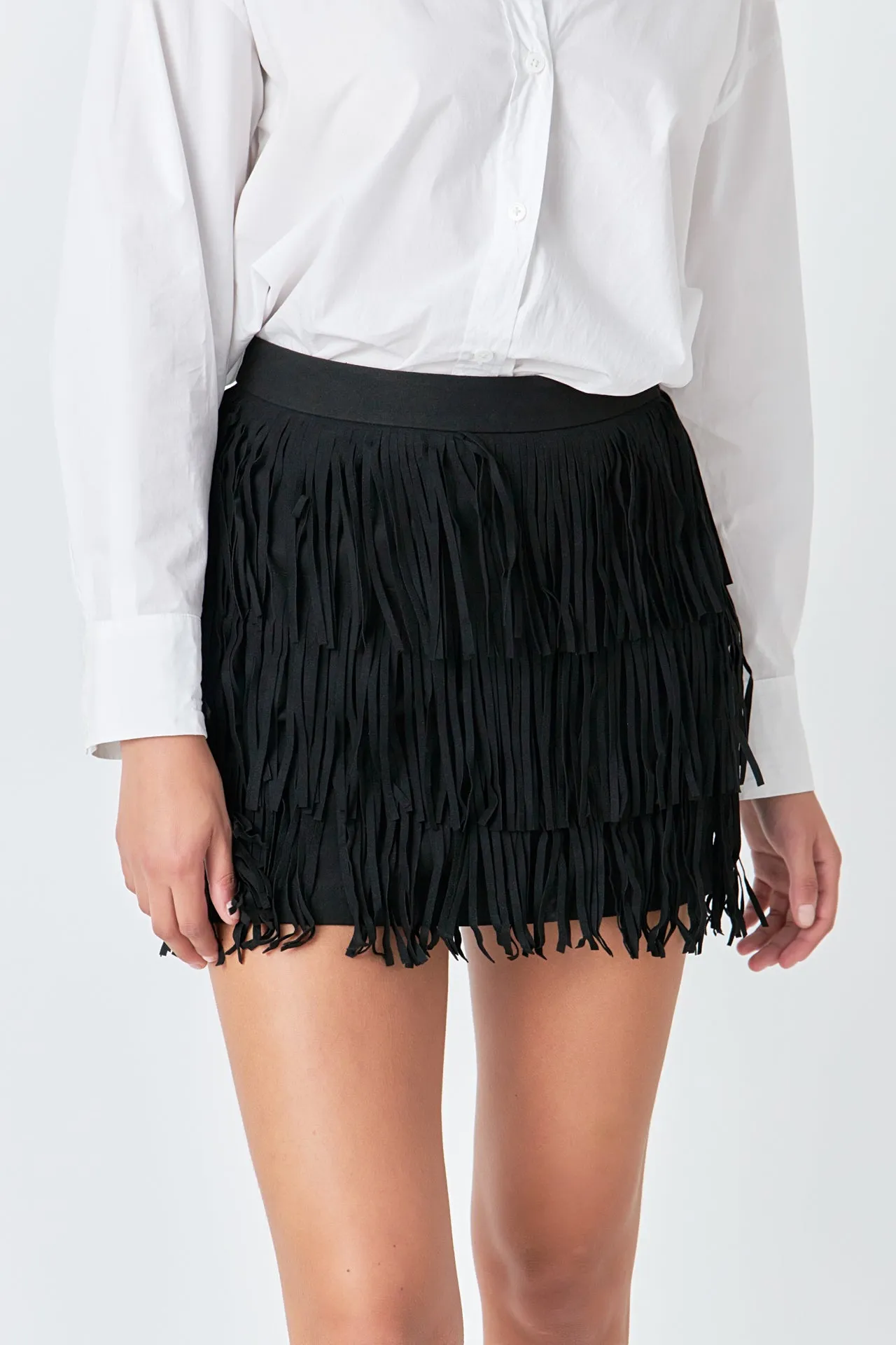 Faux Suede Fringe Mini Skirt - Final Sale sold by Endless Rose product image thumbnail 2