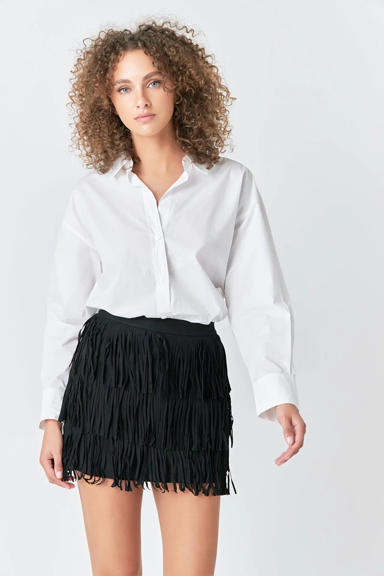 Faux Suede Fringe Mini Skirt - Final Sale sold by Endless Rose product image thumbnail 5