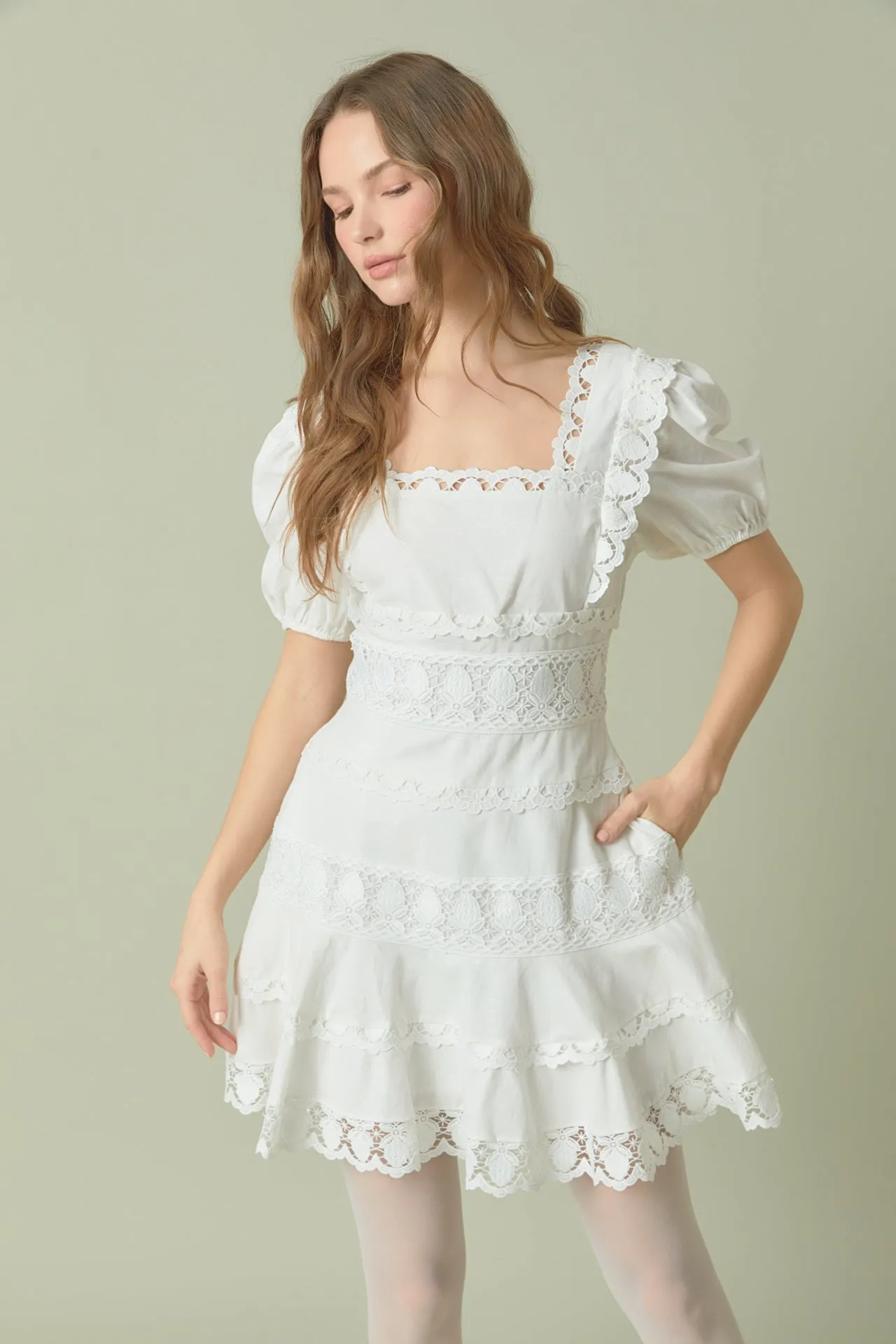 Lace Fit-and-Flare Mini Dress - Final Sale sold by Endless Rose product image thumbnail 5