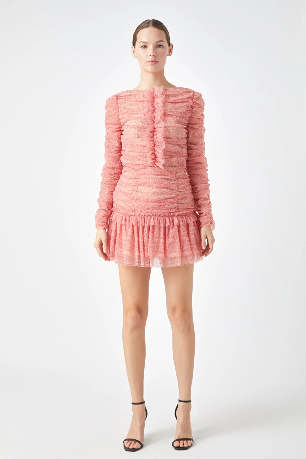 Floral Tulle Long Sleeve Top sold by Endless Rose