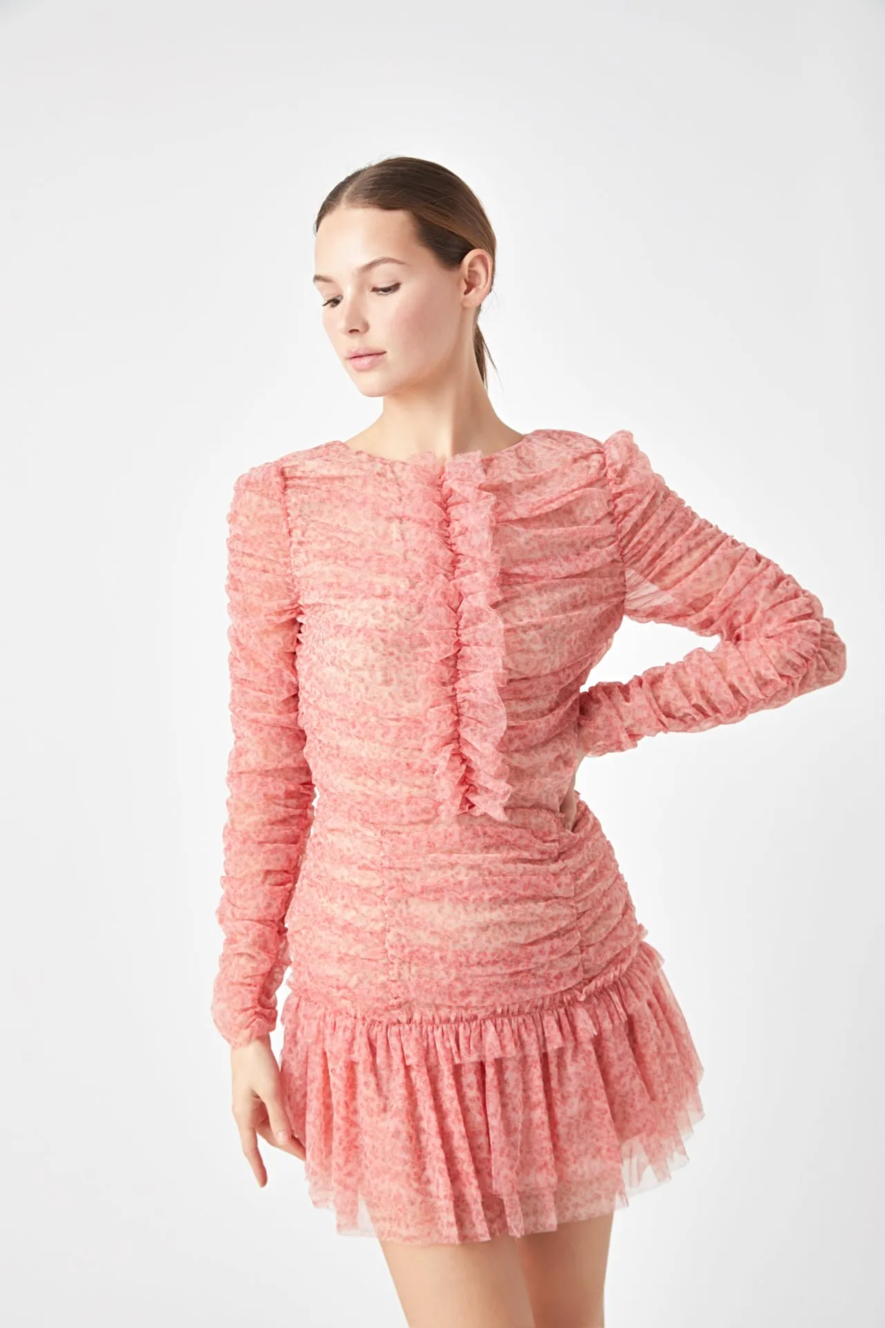 Floral Tulle Long Sleeve Top sold by Endless Rose product image thumbnail 5