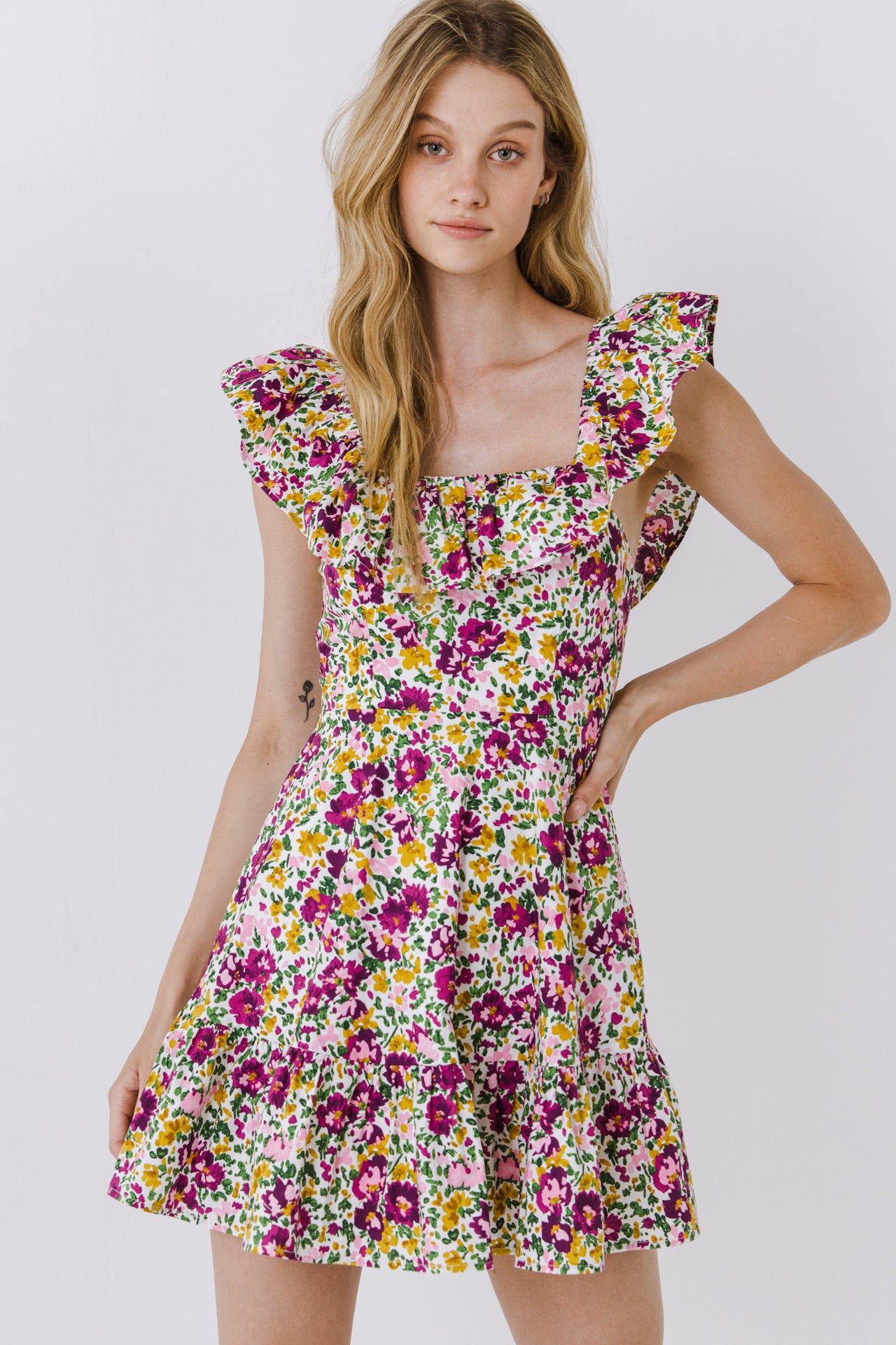 Floral Print Ruffled Dress sold by Endless Rose product image thumbnail 5