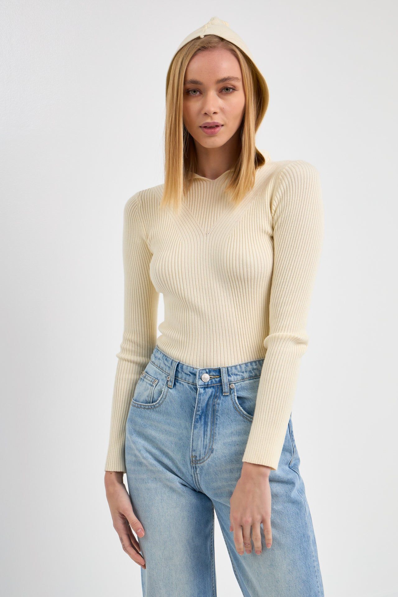 Ribbed Detail Hoodie Sweater sold by Endless Rose product image thumbnail 5