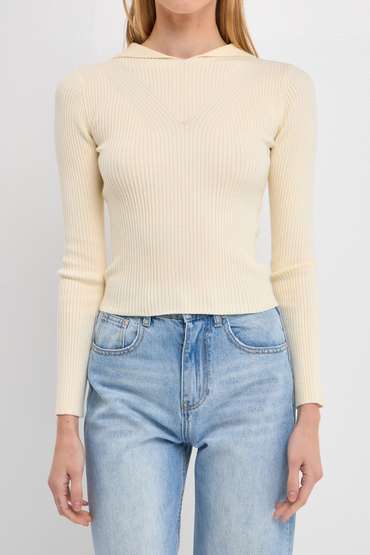 Ribbed Detail Hoodie Sweater sold by Endless Rose product image thumbnail 2