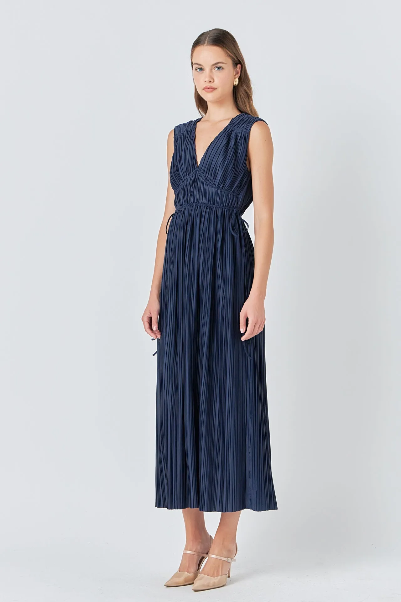 Pleated Straps Detail Midi Dress sold by Endless Rose product image thumbnail 3