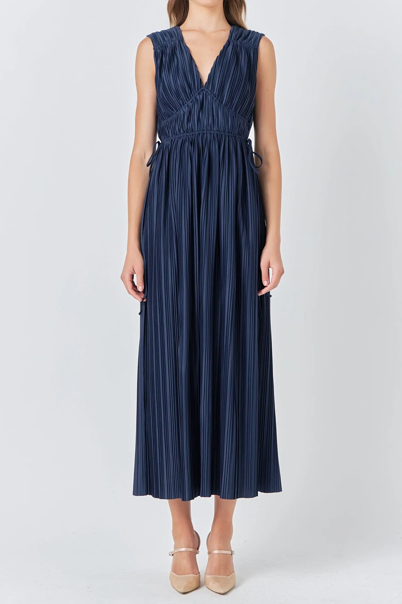 Pleated Straps Detail Midi Dress sold by Endless Rose product image thumbnail 2