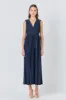 Pleated Straps Detail Midi Dress sold by Endless Rose