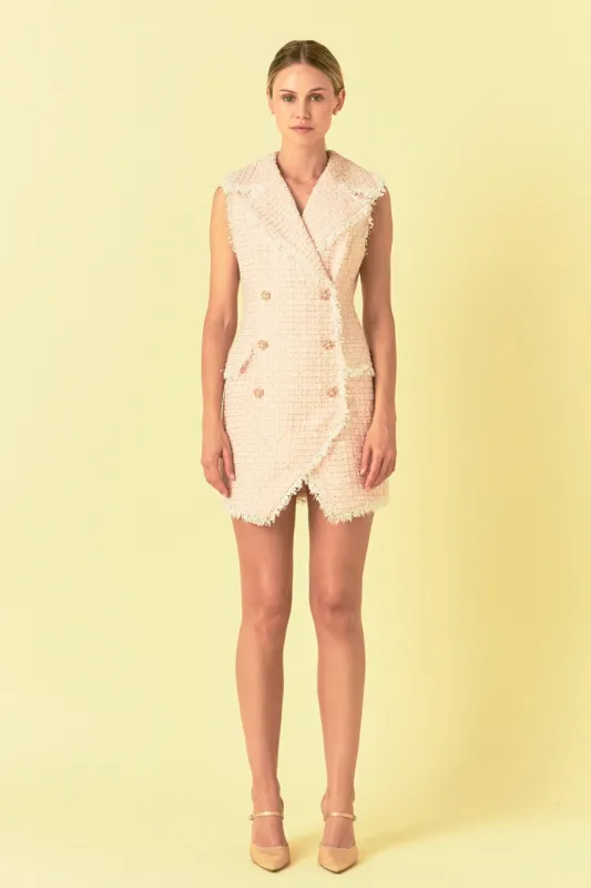 Premium Check Tweed Mini Dress sold by Endless Rose