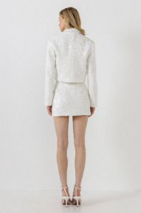 Sequins Cropped Blazer sold by Endless Rose