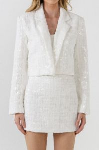 Sequins Cropped Blazer sold by Endless Rose