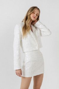 Sequins Cropped Blazer sold by Endless Rose