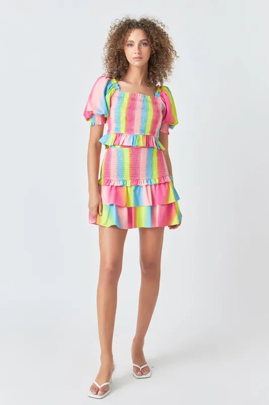 Ombre Stripe Smocked Top made by Endless Rose