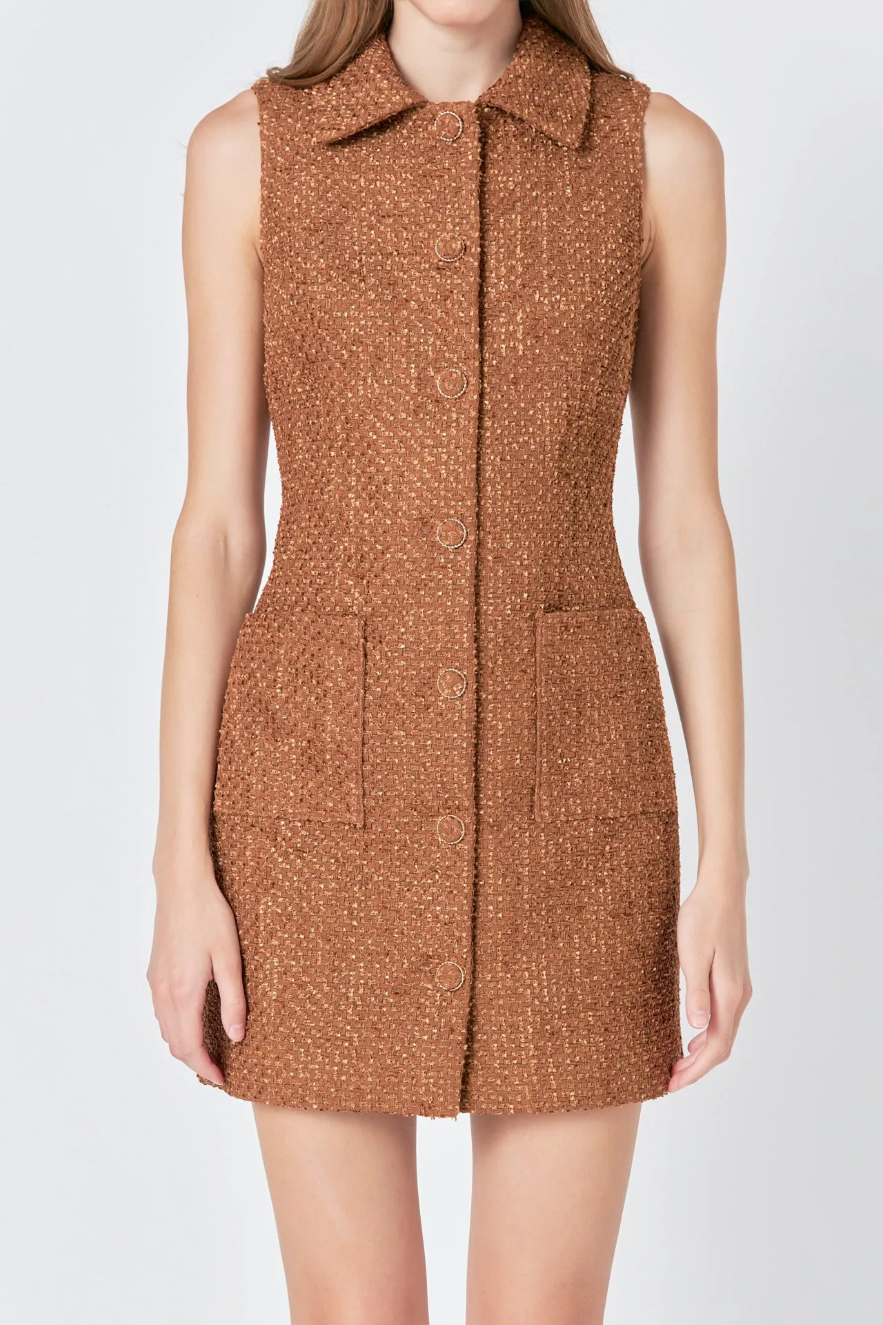 Tweed Collared Mini Dress sold by Endless Rose product image thumbnail 2