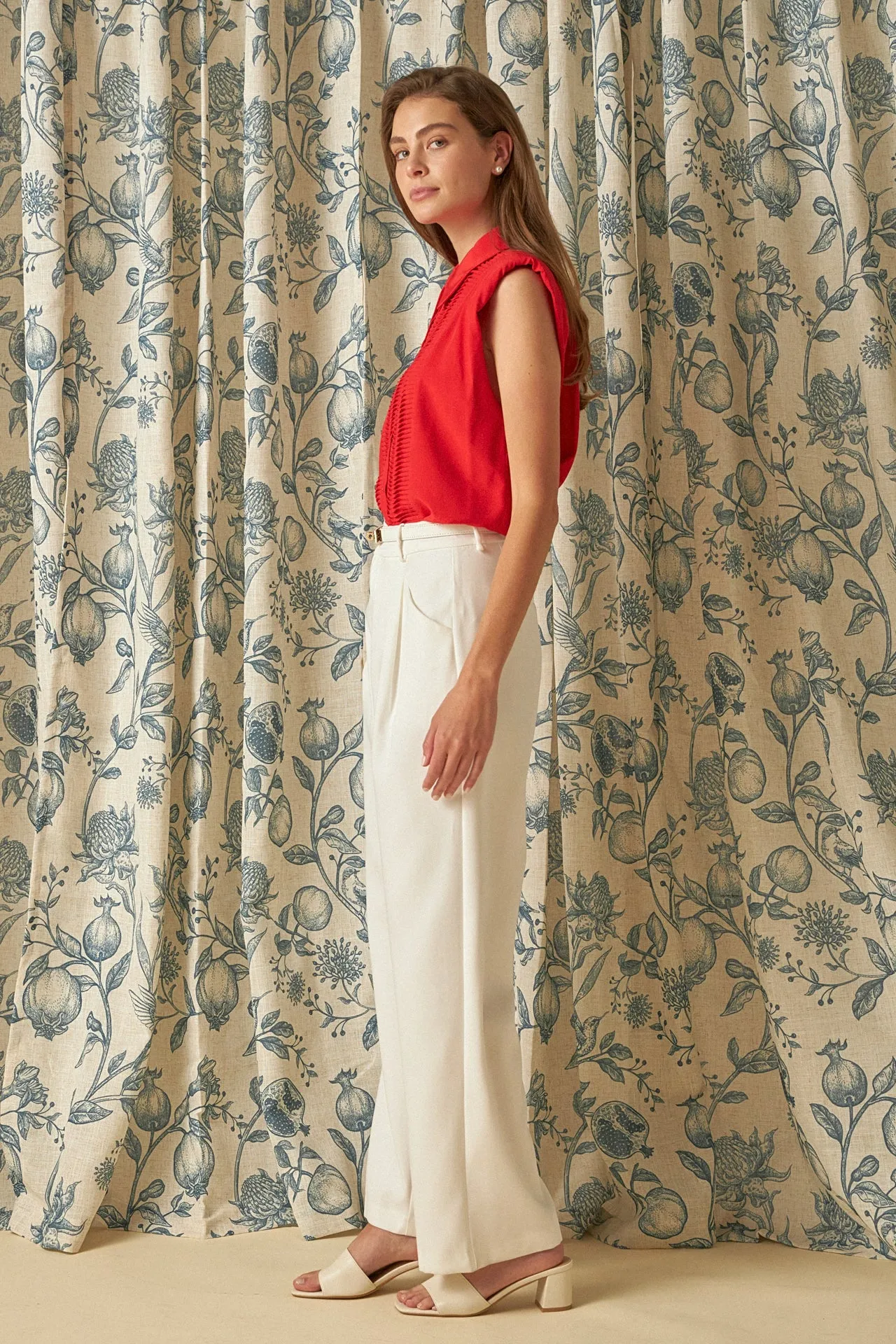 Pintuck Details Sleeveless Blouse sold by Endless Rose product image thumbnail 3