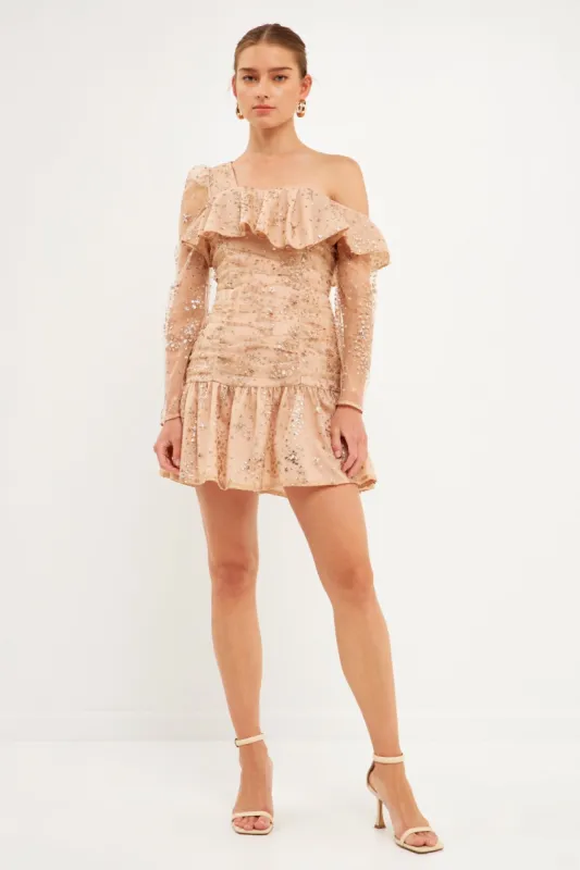 Star Embellished Asymmetrical Dress sold by Endless Rose