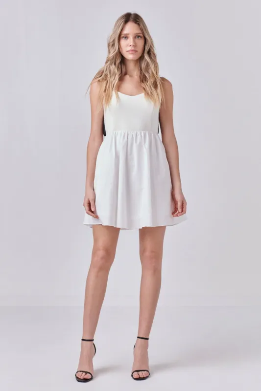 Back Bow Contrast Dress made by Endless Rose