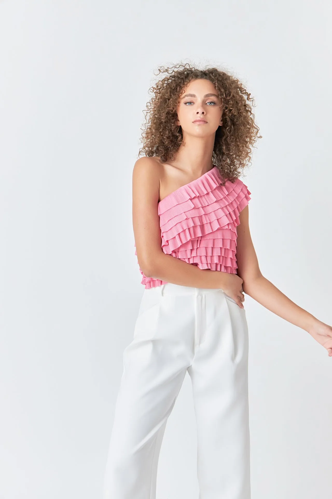 Ruffled One-shoulder Top sold by Endless Rose product image thumbnail 5
