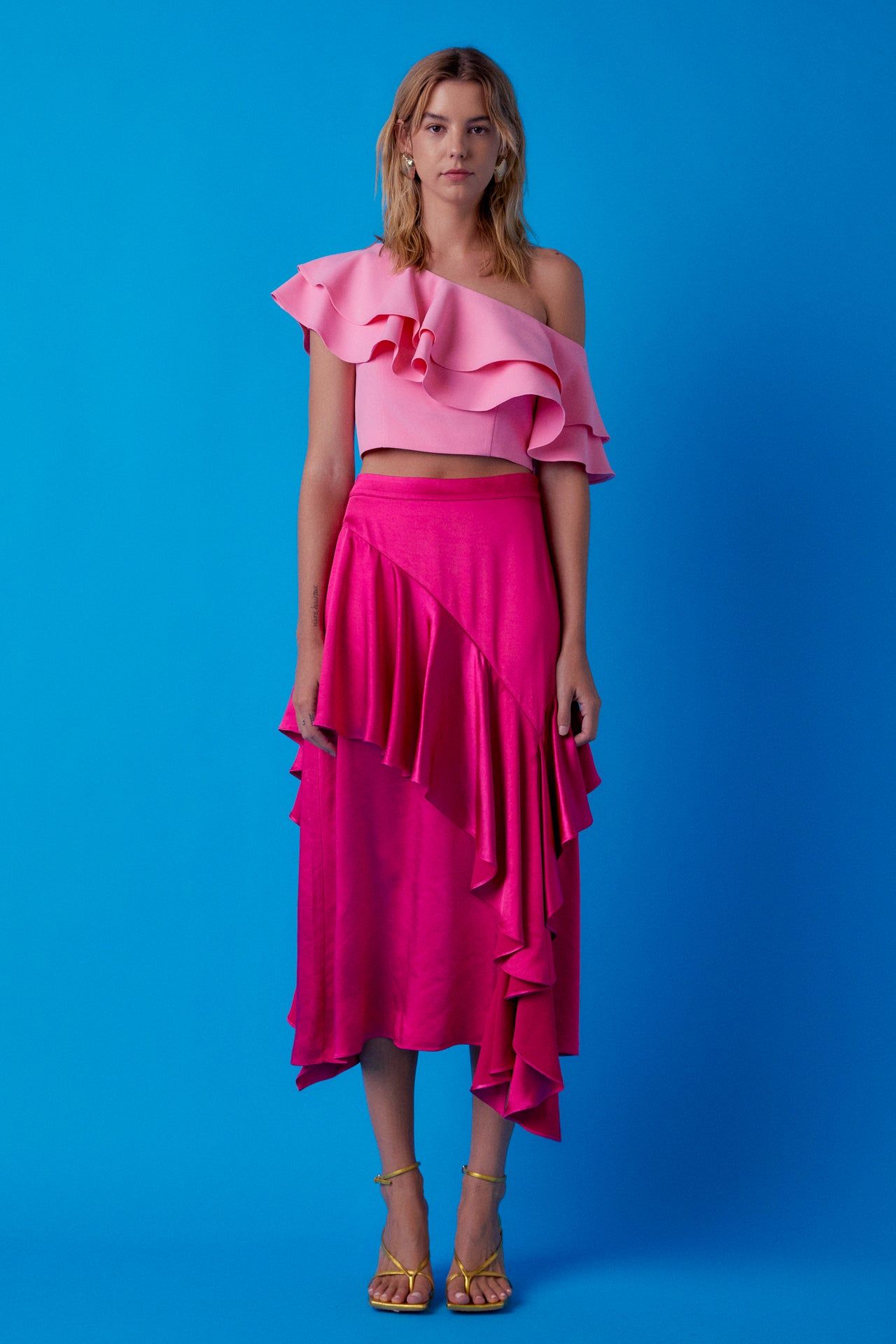 Ruffled One Shoulder Top sold by Endless Rose