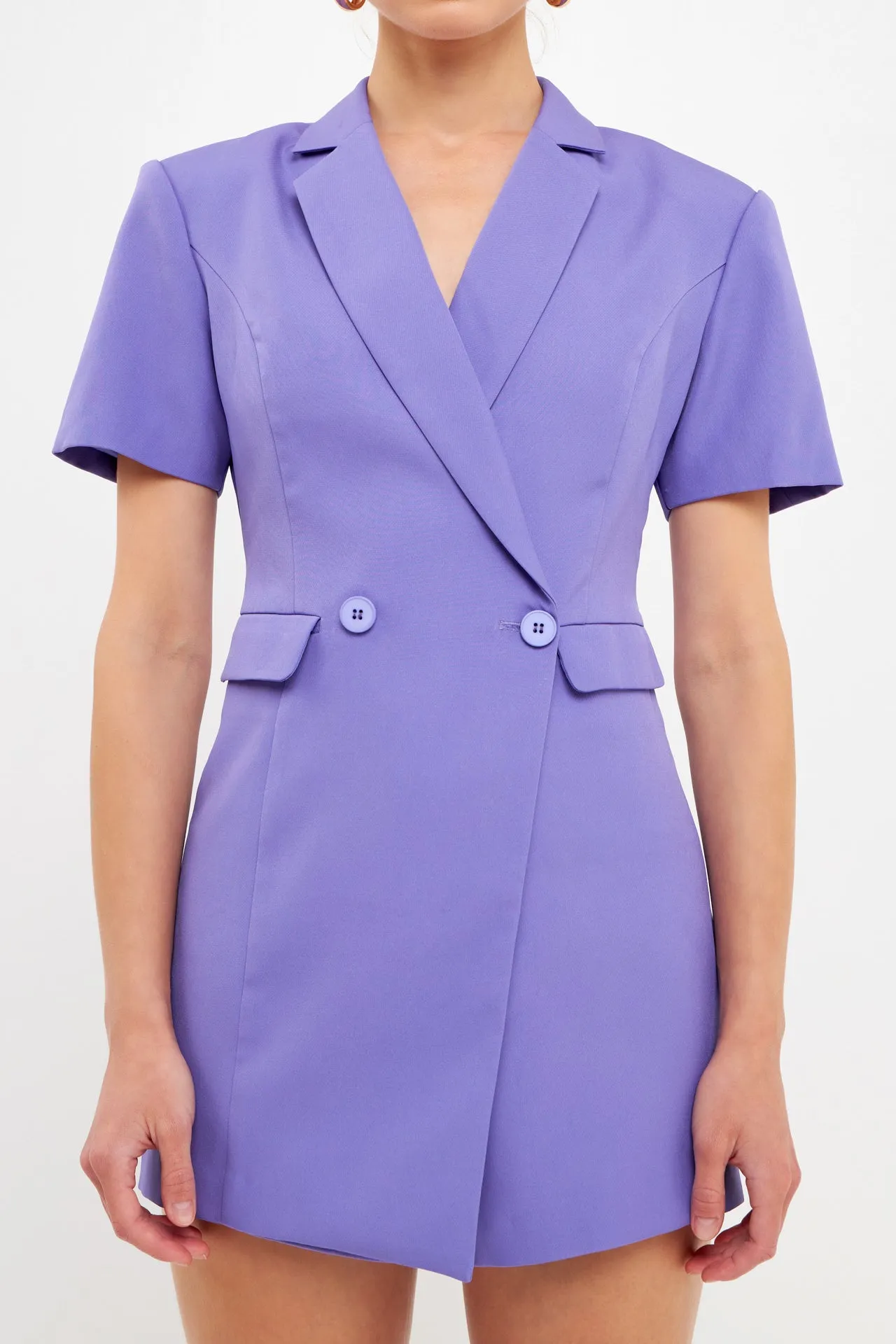 Short Sleeve Blazer Romper sold by Endless Rose product image thumbnail 5