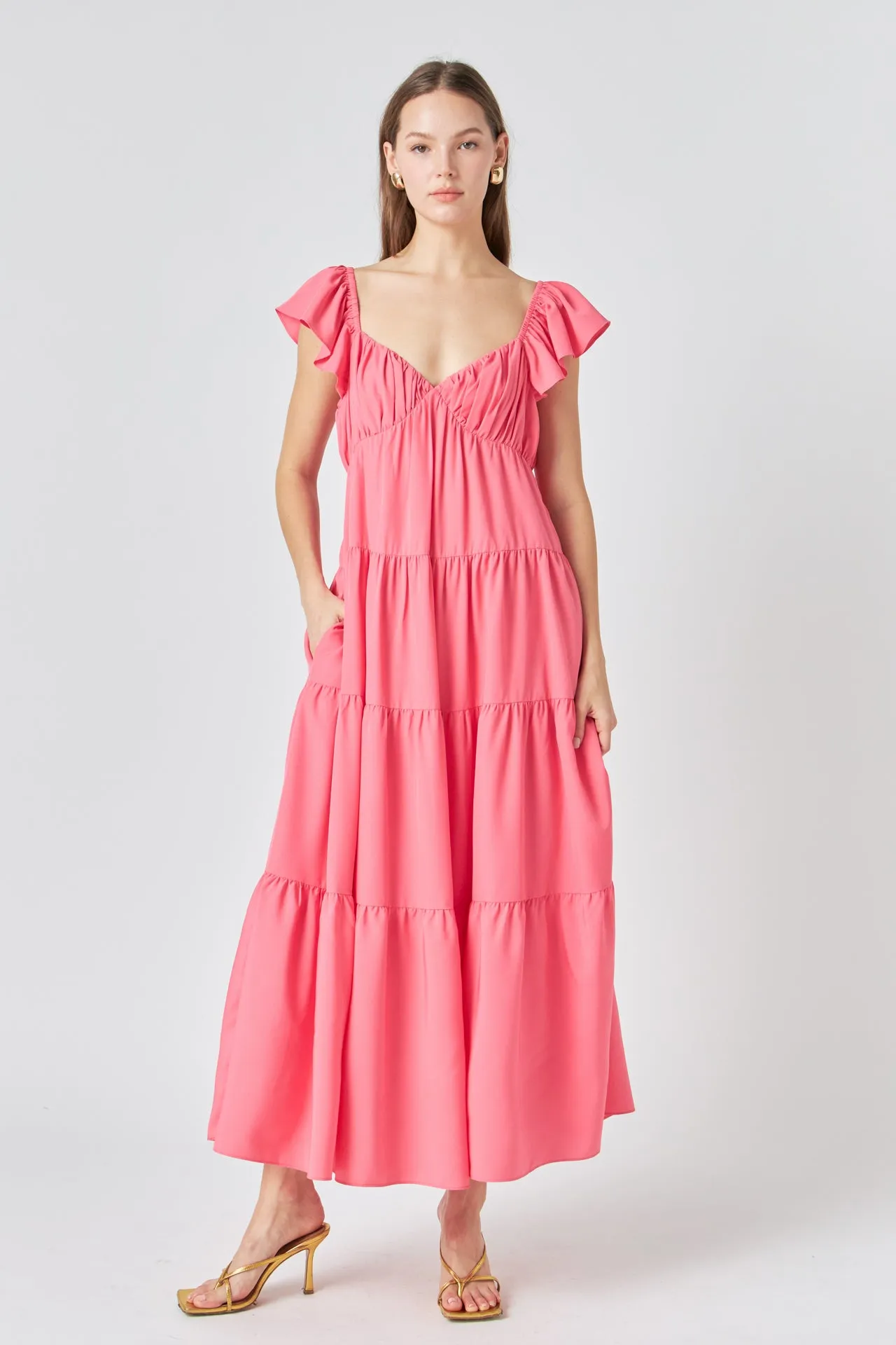 Back Bow Tie Maxi Dress sold by Endless Rose