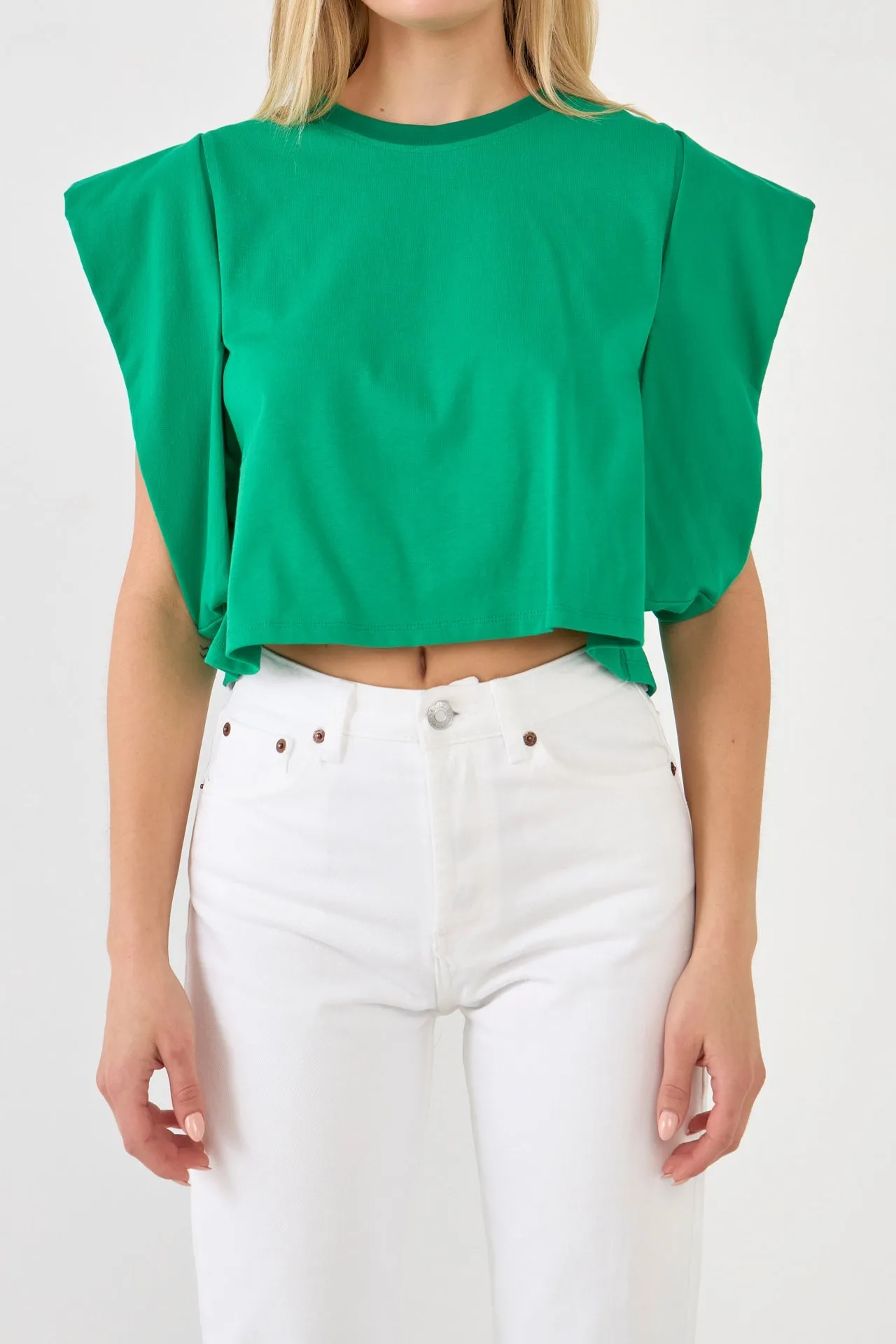 Drop Shoulder Cropped Top sold by Endless Rose product image thumbnail 2