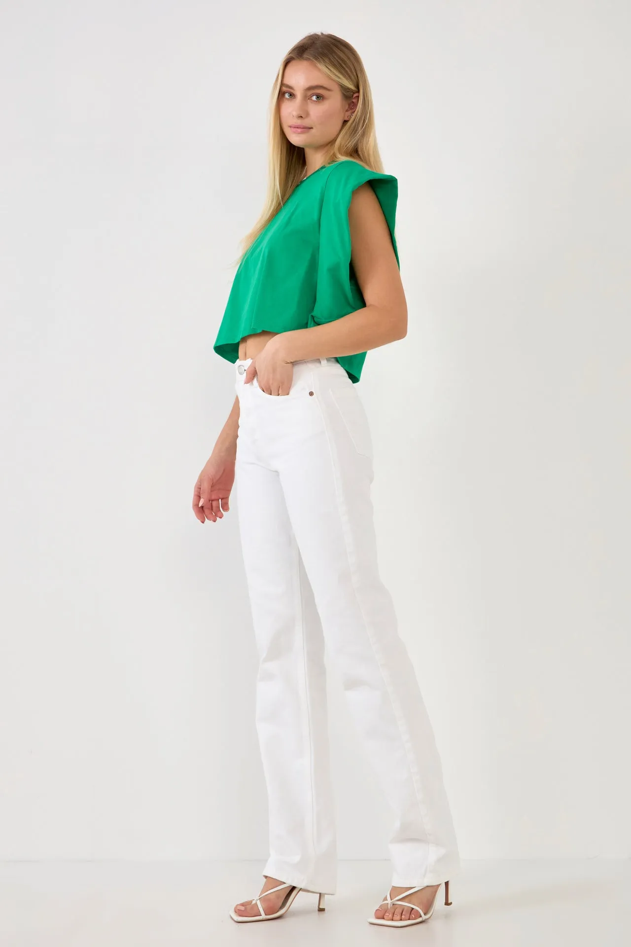 Drop Shoulder Cropped Top sold by Endless Rose product image thumbnail 3