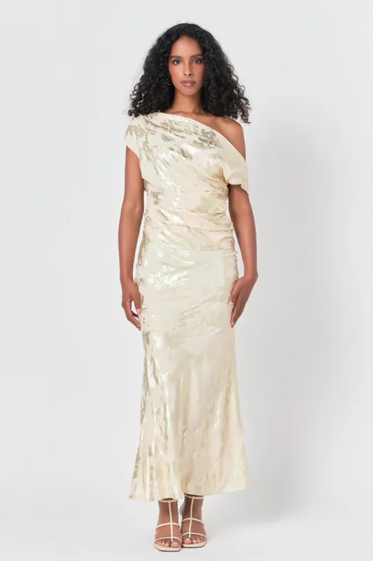 Printed Foil Maxi Skirt sold by Endless Rose