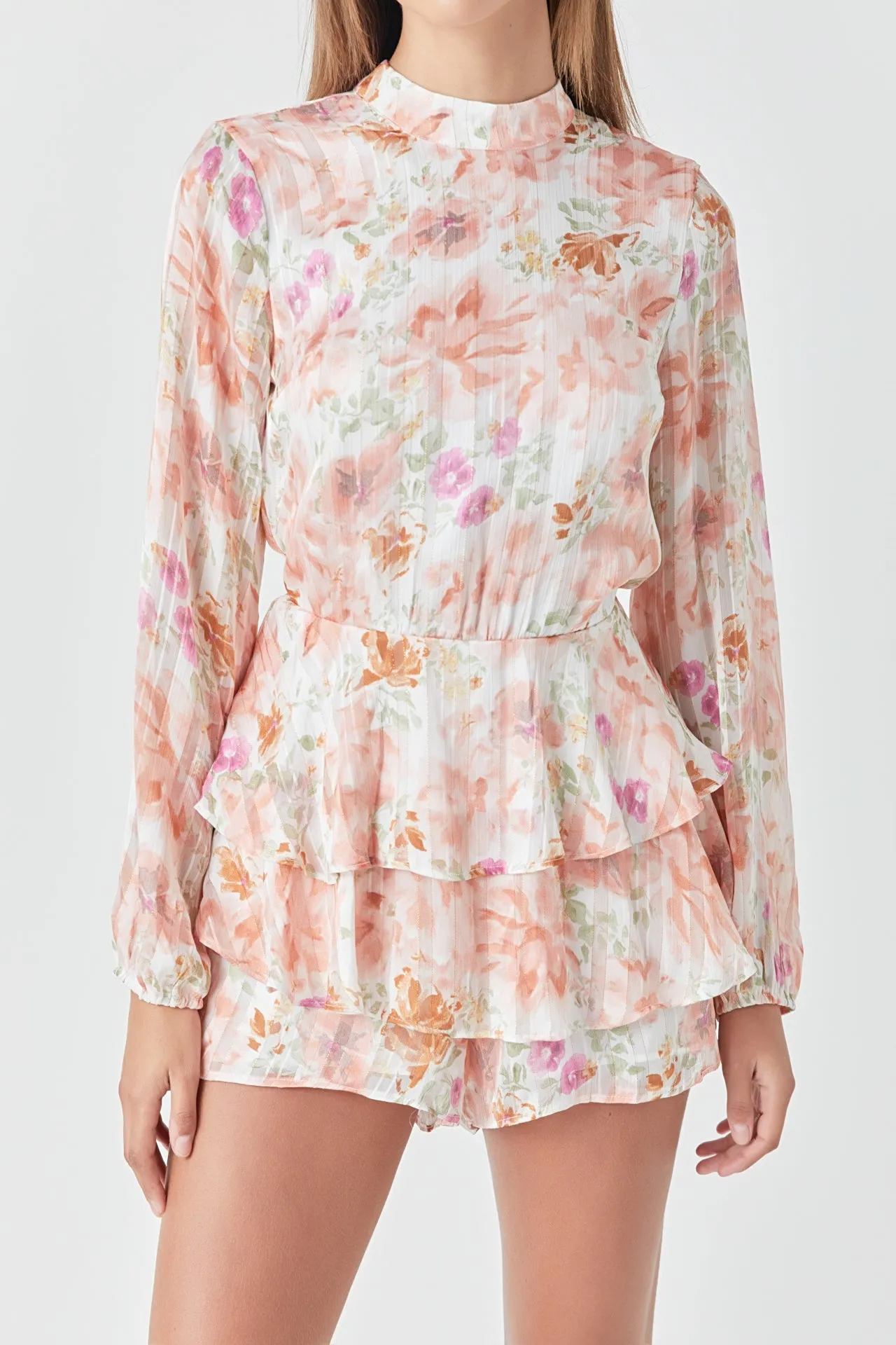 Long Sleeve Floral Romper sold by Endless Rose product image thumbnail 2
