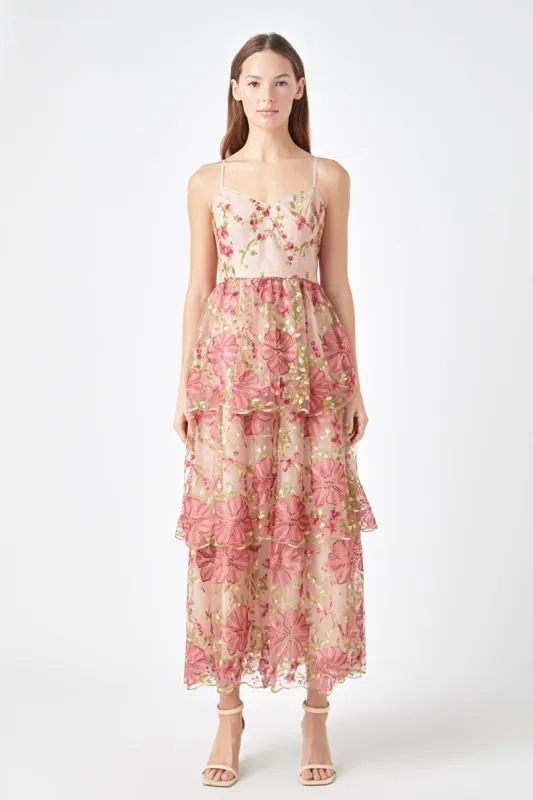 Floral Embroidered Maxi Dress sold by Endless Rose