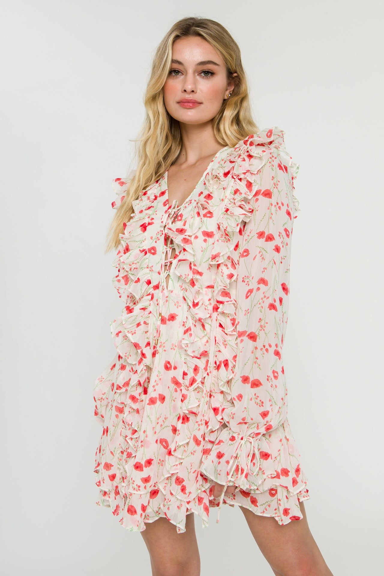 Floral Ruffle Detail Dress sold by Endless Rose product image thumbnail 5