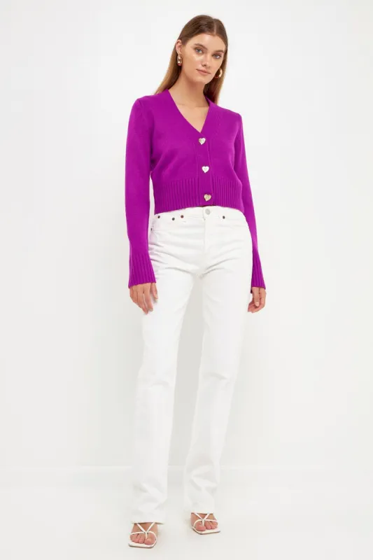 Sale of Heart Button Cardigan sold by Endless Rose