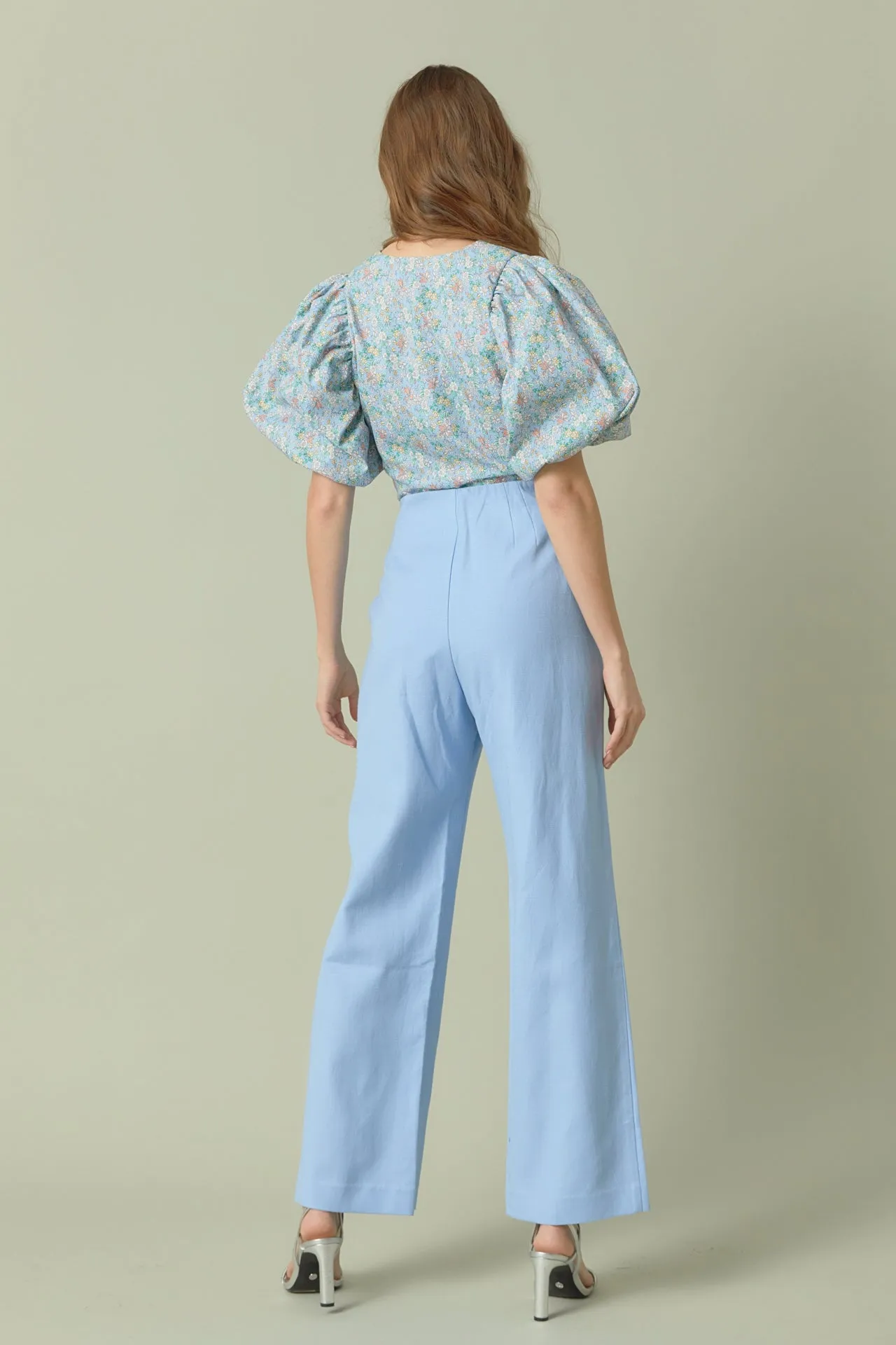 Floral Puff Sleeve Cropped Top - Final sale sold by Endless Rose product image thumbnail 4