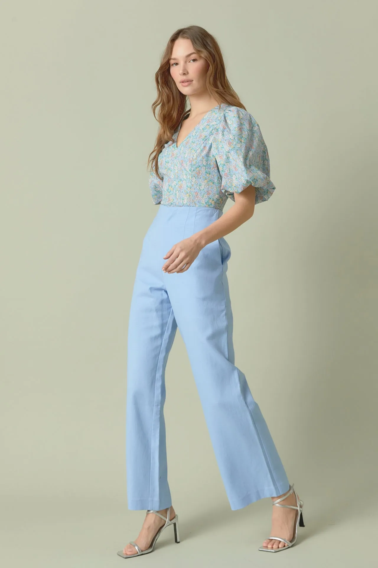 Floral Puff Sleeve Cropped Top - Final sale sold by Endless Rose product image thumbnail 3