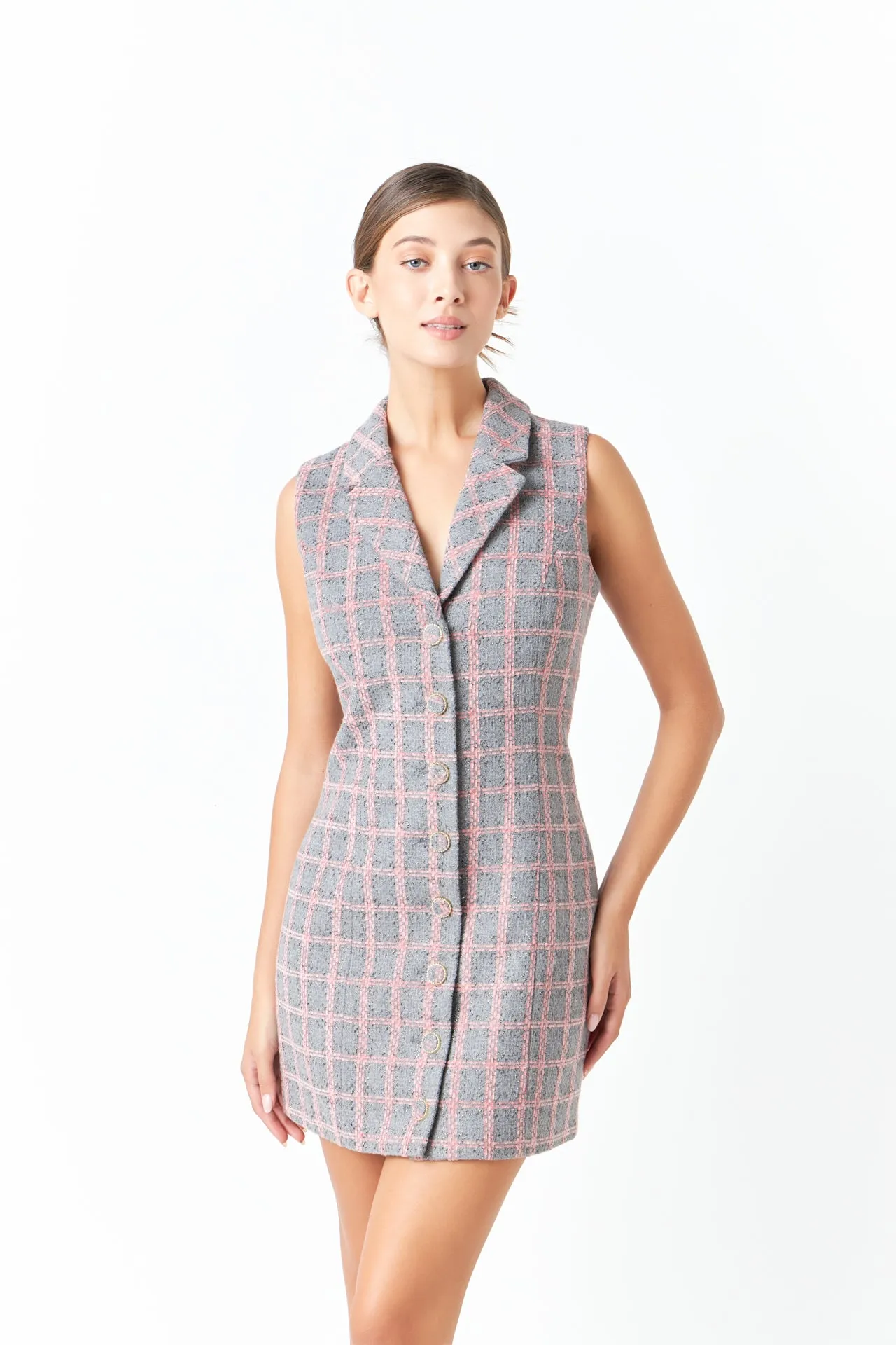 Tweed Sleeveless Dress sold by Endless Rose product image thumbnail 5