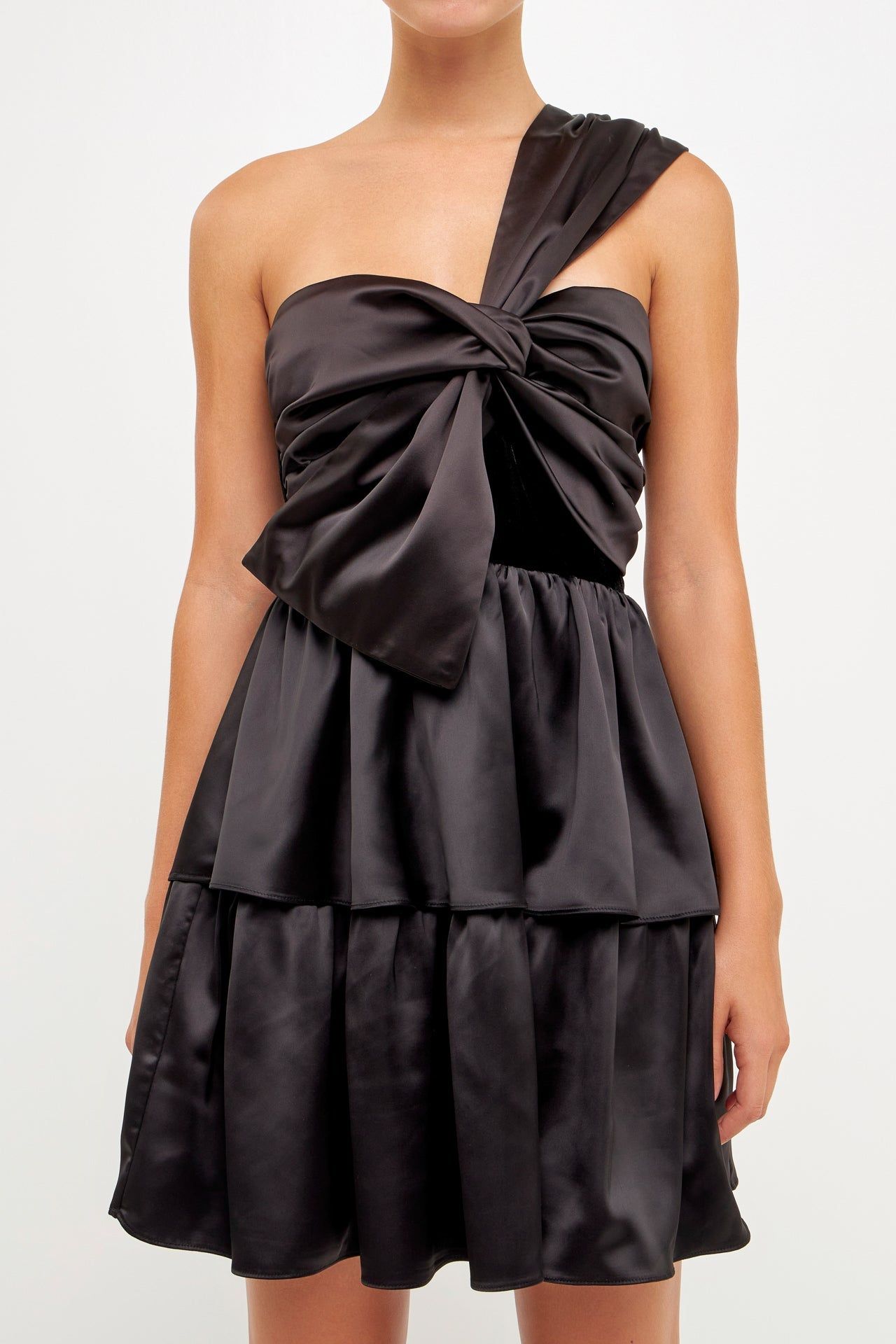 One-Shoulder Satin Mini Dress sold by Endless Rose product image thumbnail 2