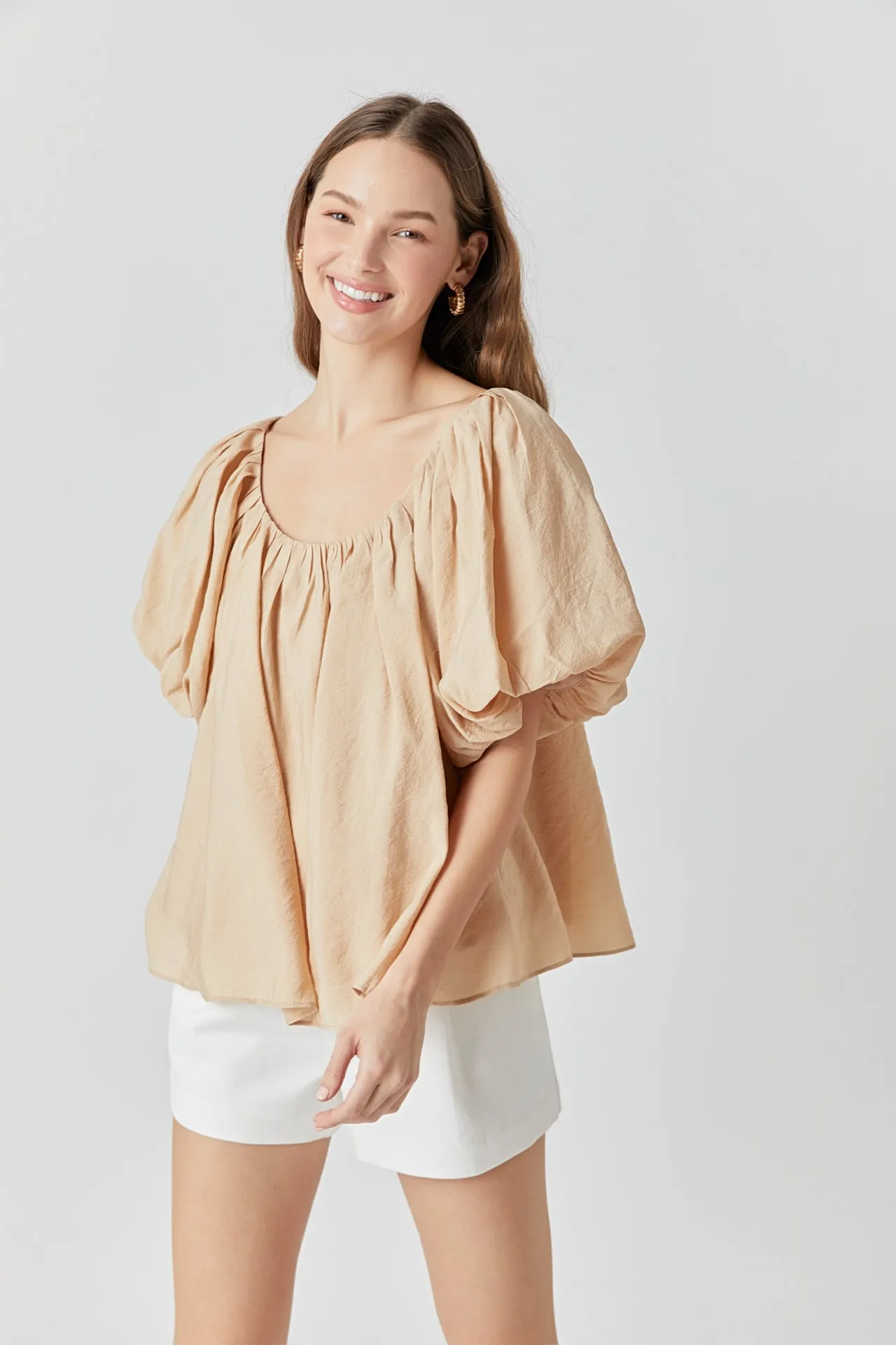 Pleated Puff Sleeve Top - Final Sale sold by Endless Rose product image thumbnail 5