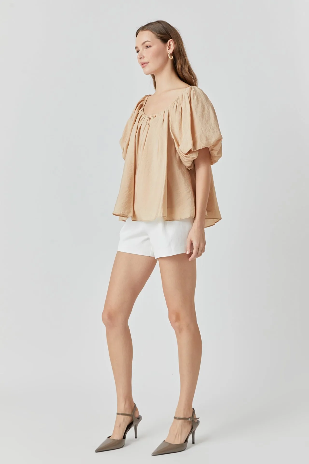Pleated Puff Sleeve Top - Final Sale sold by Endless Rose product image thumbnail 3