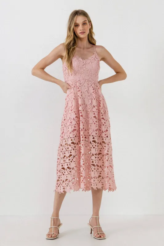 Lace Cami Midi Dress sold by Endless Rose