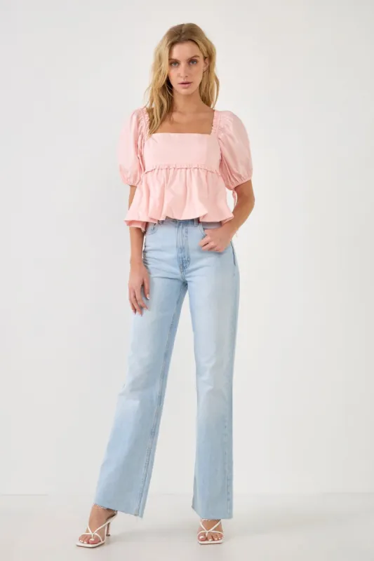 Blouson Baby Doll Top sold by Endless Rose