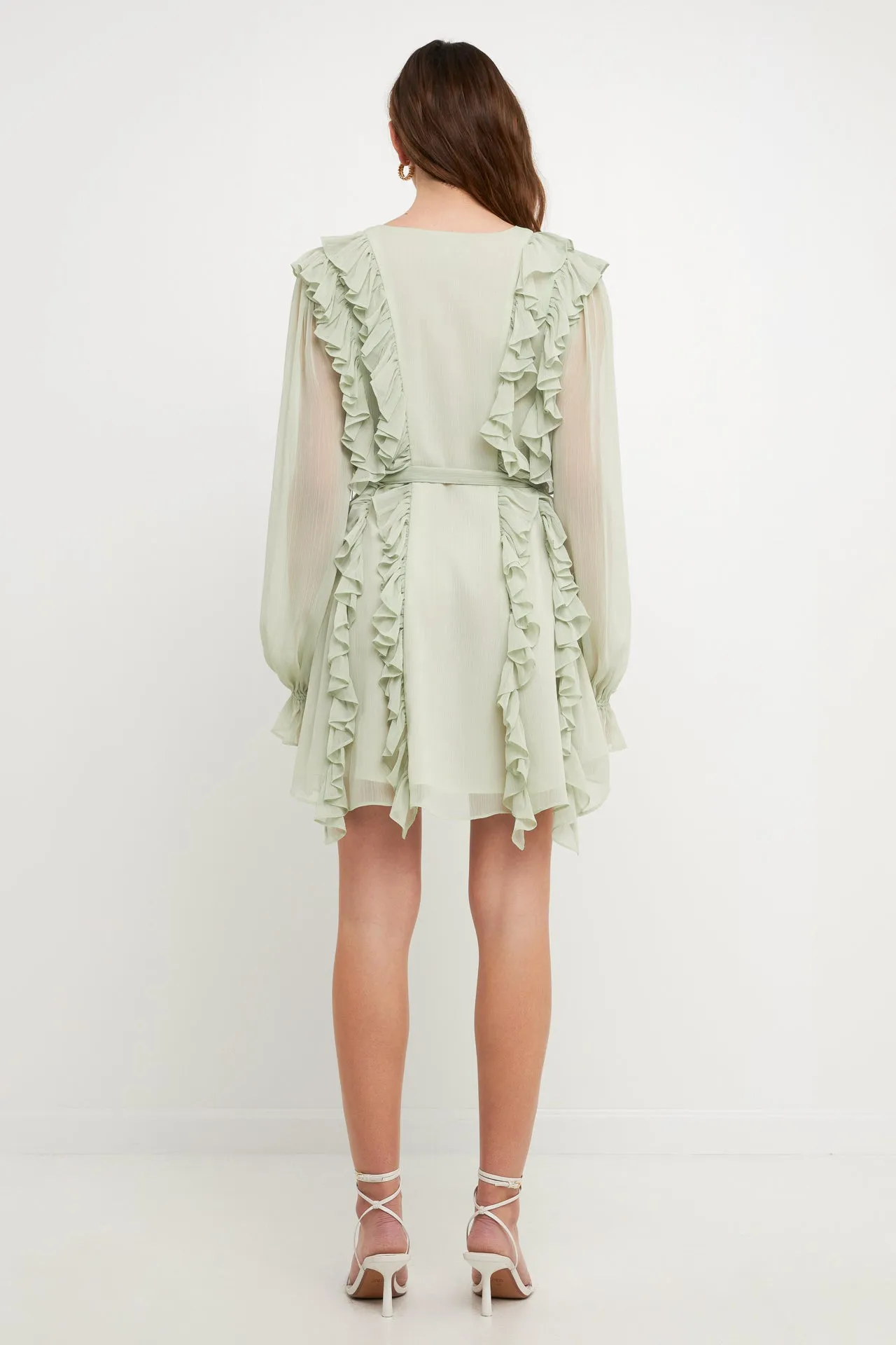 Button Down Ruffle Mini Dress sold by Endless Rose product image thumbnail 4