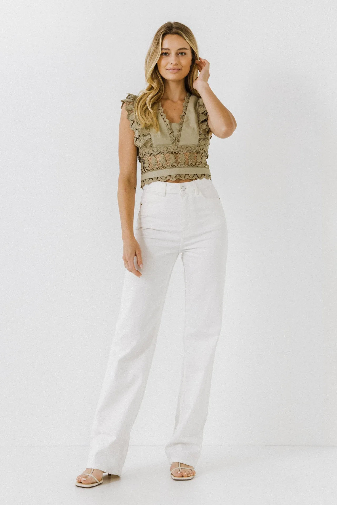 Crochet Lace Crop Top sold by Endless Rose