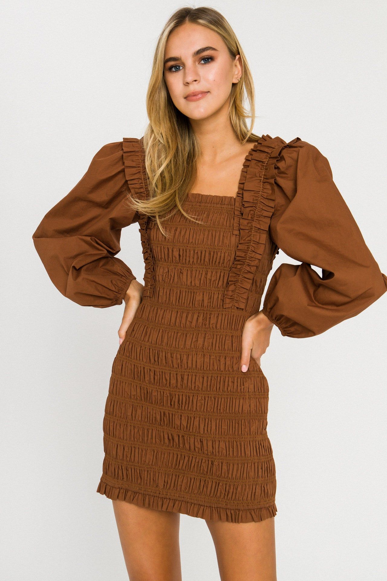 Smocking Detail Mini Dress sold by Endless Rose product image thumbnail 5